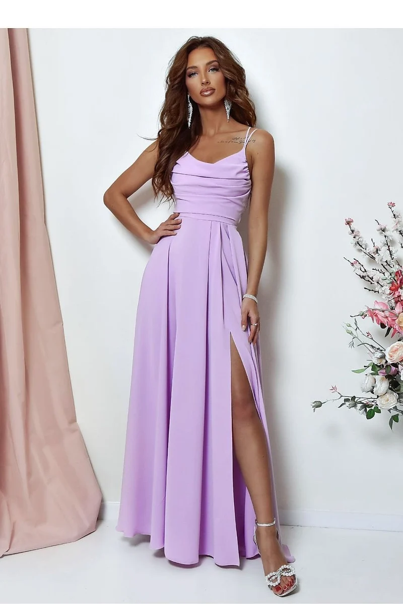 Robe de soirée longue fendue chic