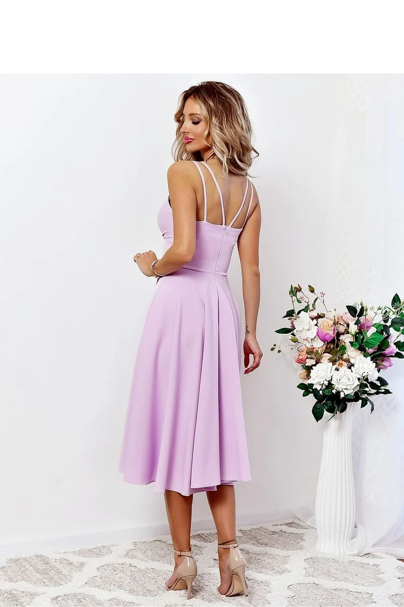 Robe de cocktail midi chic évasée