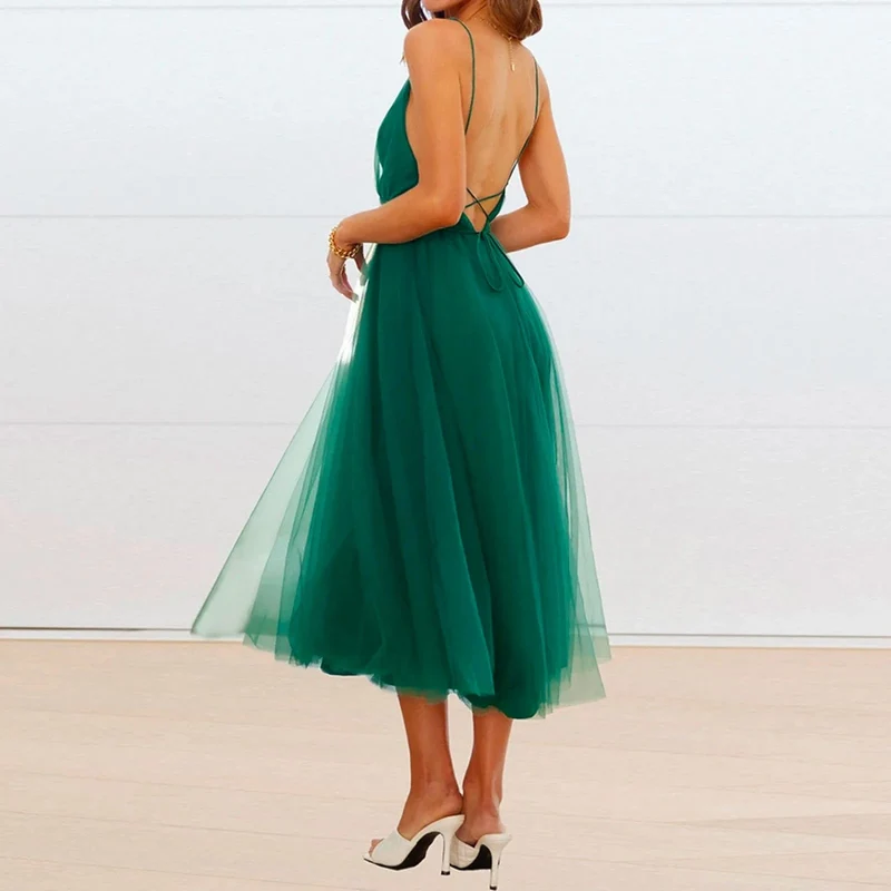 Robe invitée mariage dos nu évasée