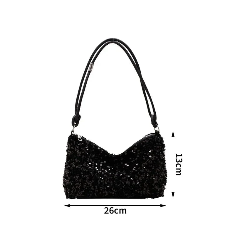 Sac à main paillette noir