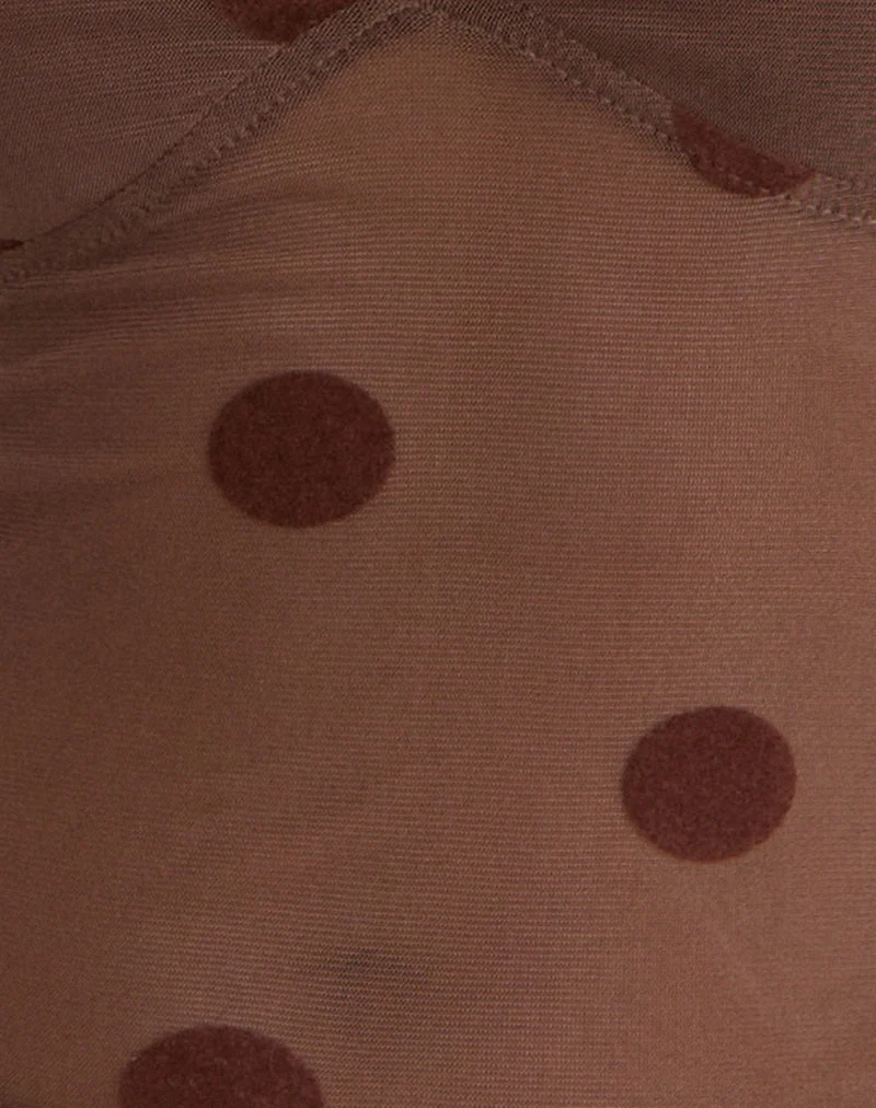 Découvrez le haut « Top in Big Polka Brown »