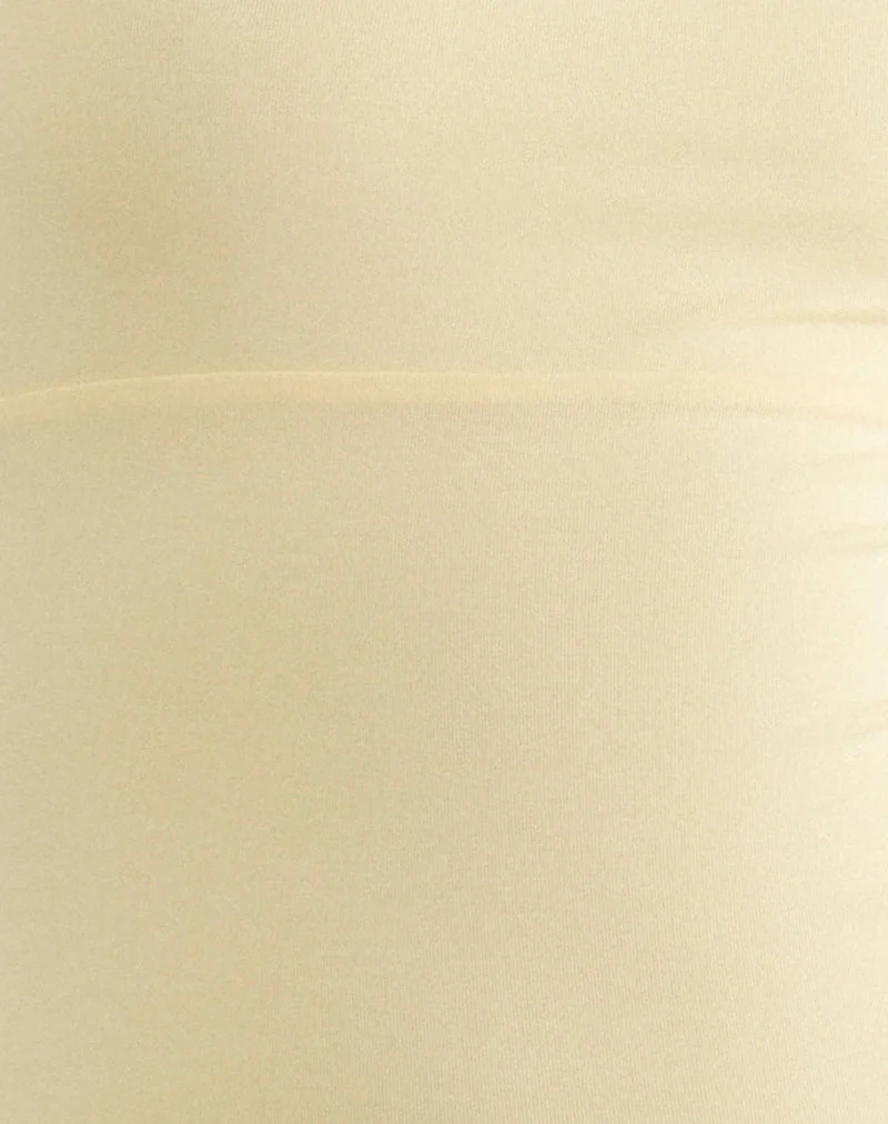 Mini-robe bandeau Waneta en jersey de rayonne, couleur citron