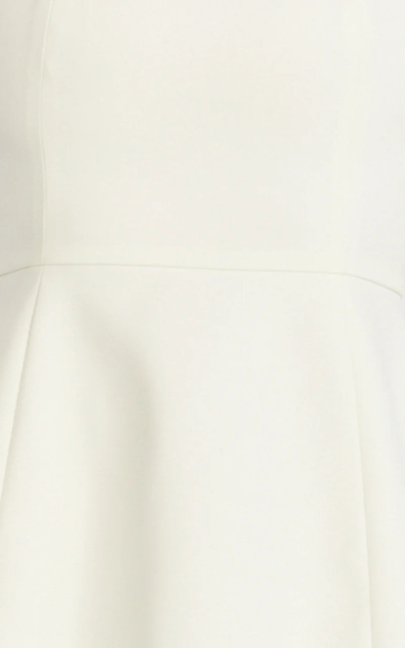 Zinnia Mini Dress - Square Neck Tulip Dress in White