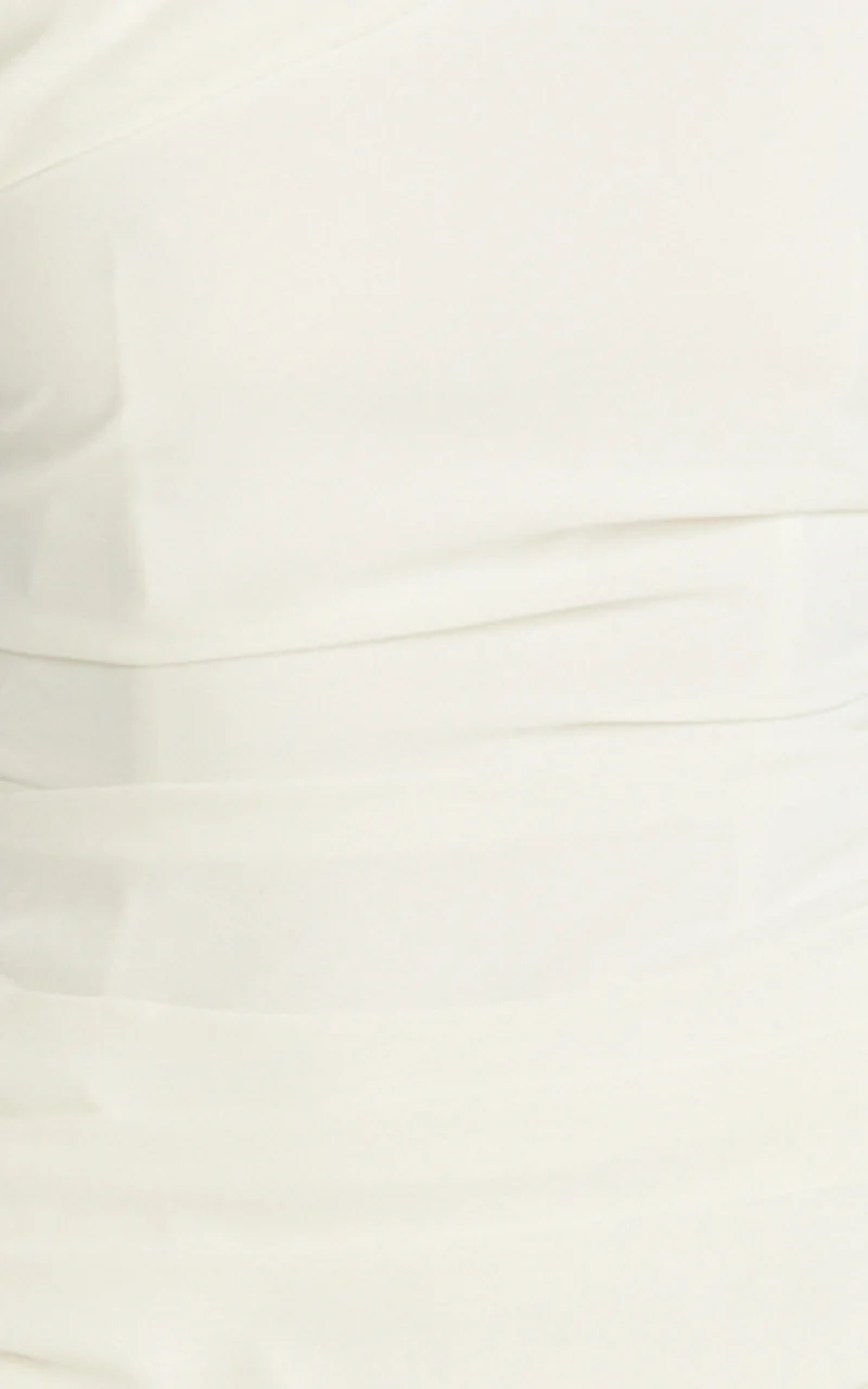 Vega Mini Dress - Off Shoulder Drop Waist Dress in White
