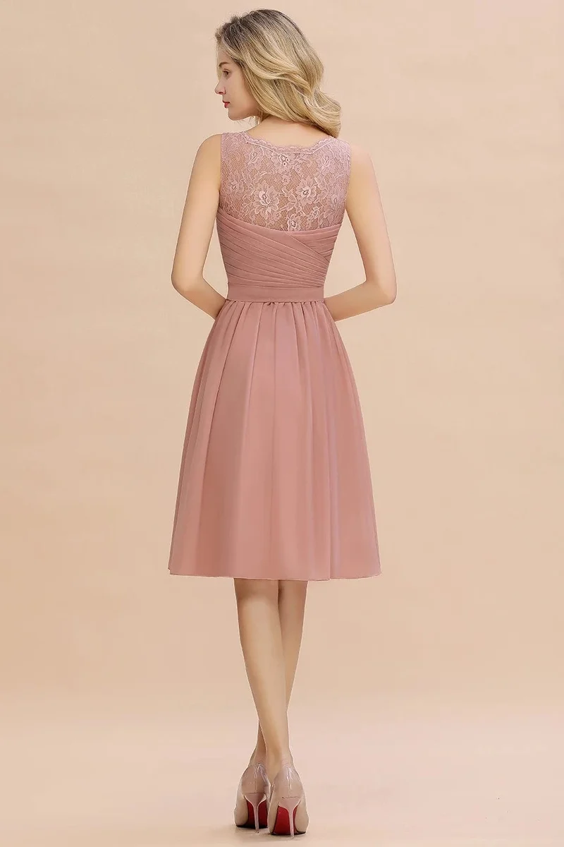Robe demoiselle d'honneur chic rose poudré