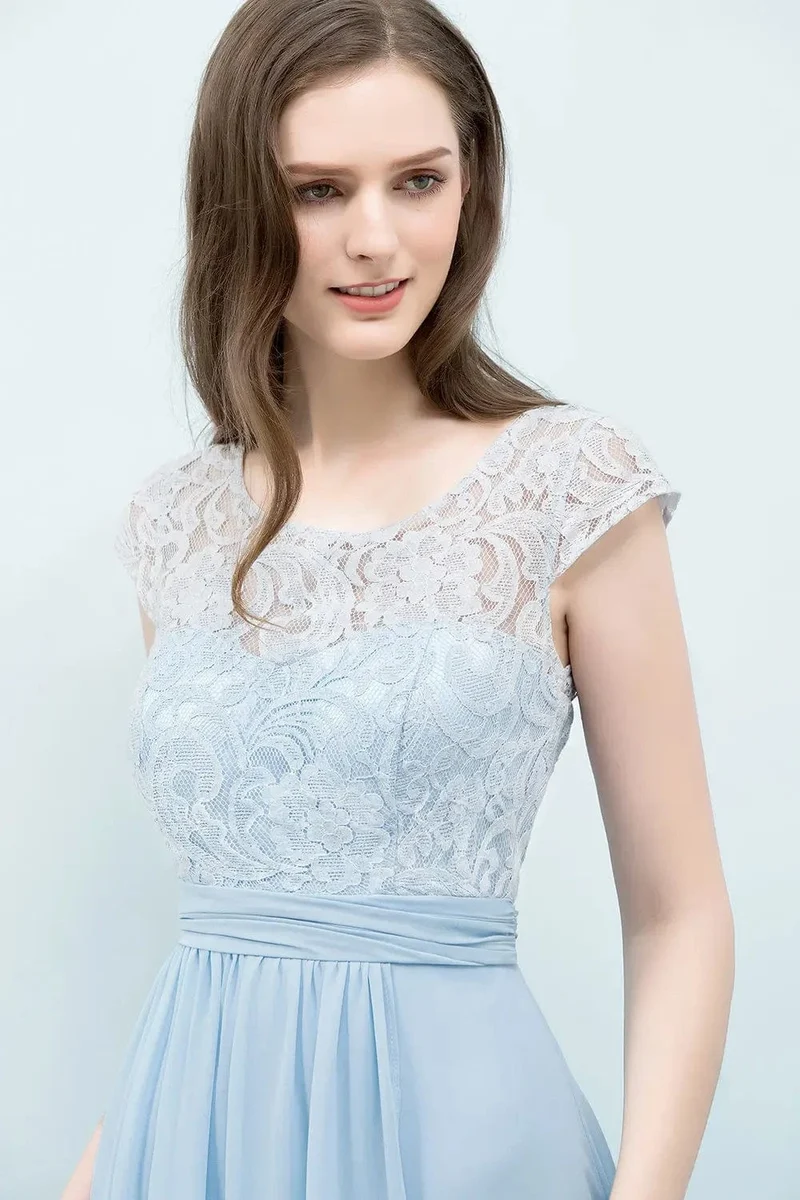 Robe demoiselle d'honneur longue fluide