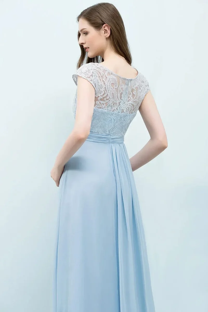 Robe demoiselle d'honneur longue fluide