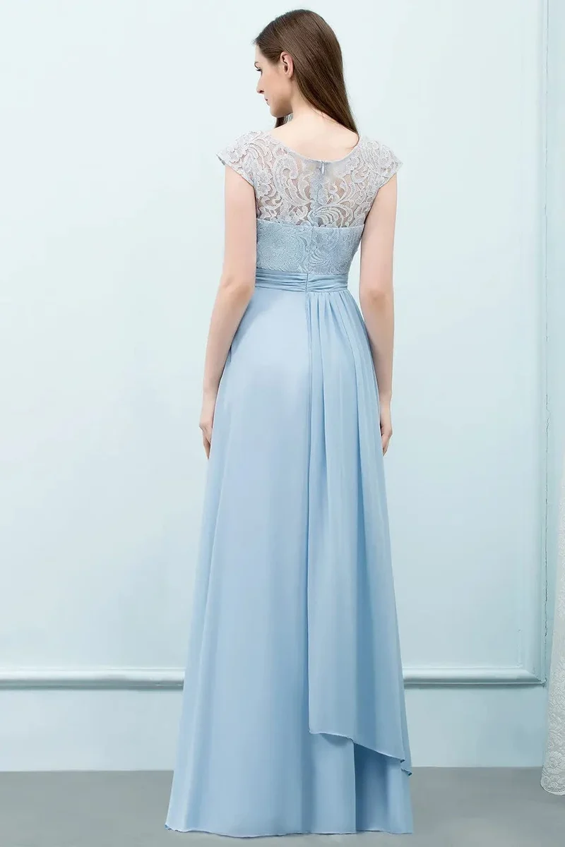 Robe demoiselle d'honneur longue fluide