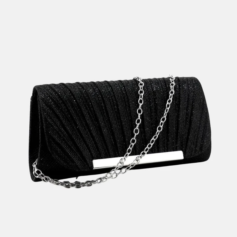 Pochette noire à paillettes