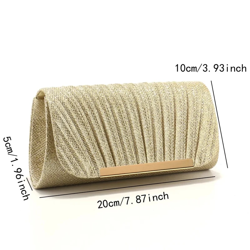 Pochette dorée à paillettes