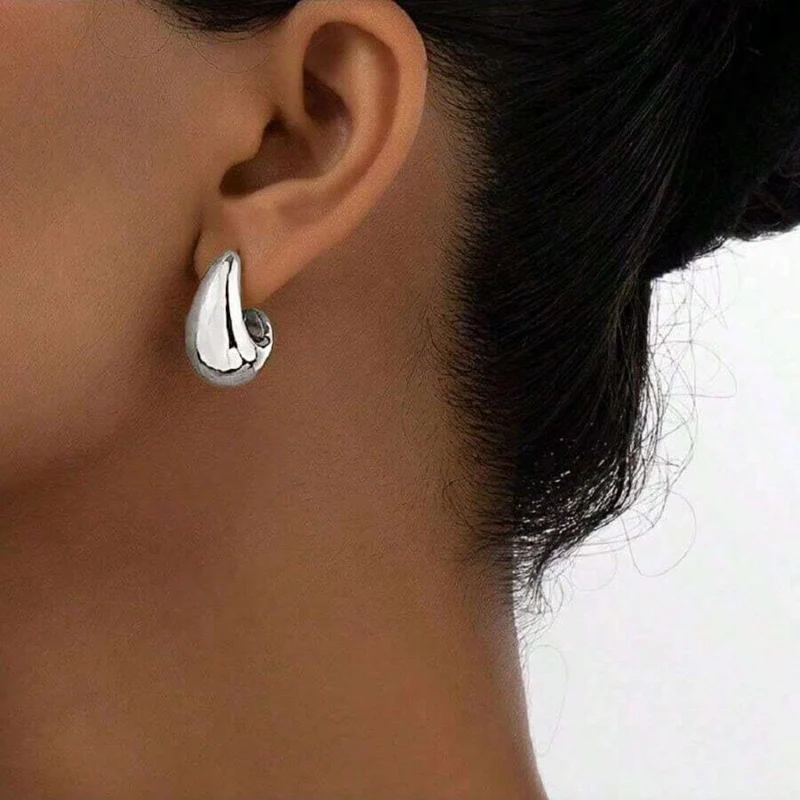 Boucles d'oreilles goutte d'eau argent