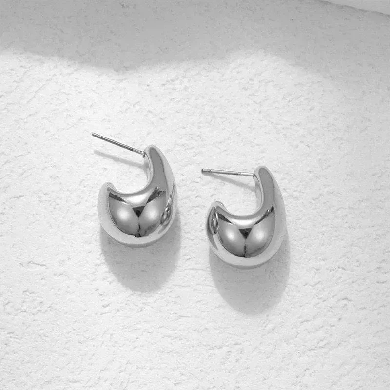 Boucles d'oreilles goutte d'eau argent