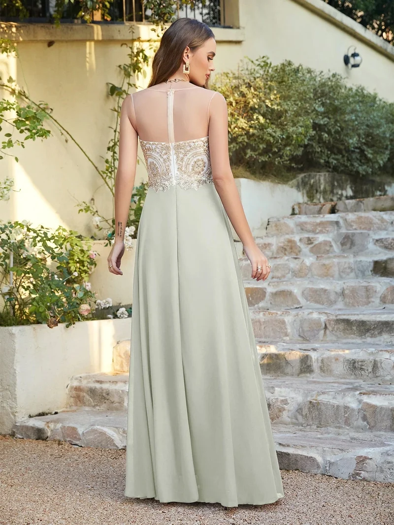 Robe invitée de mariage chic longue