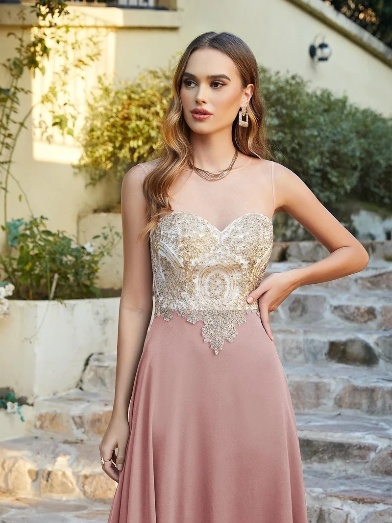 Robe invitée de mariage chic longue