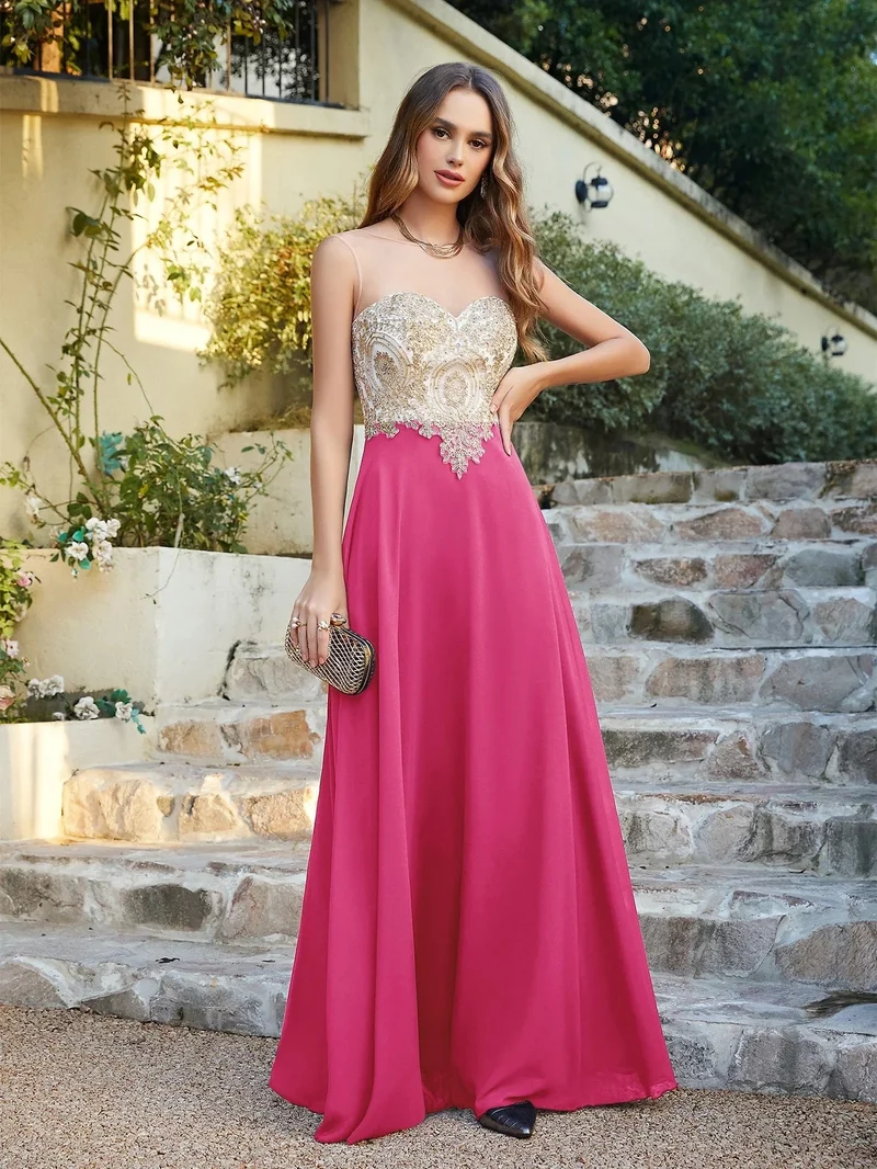 Robe invitée de mariage chic longue