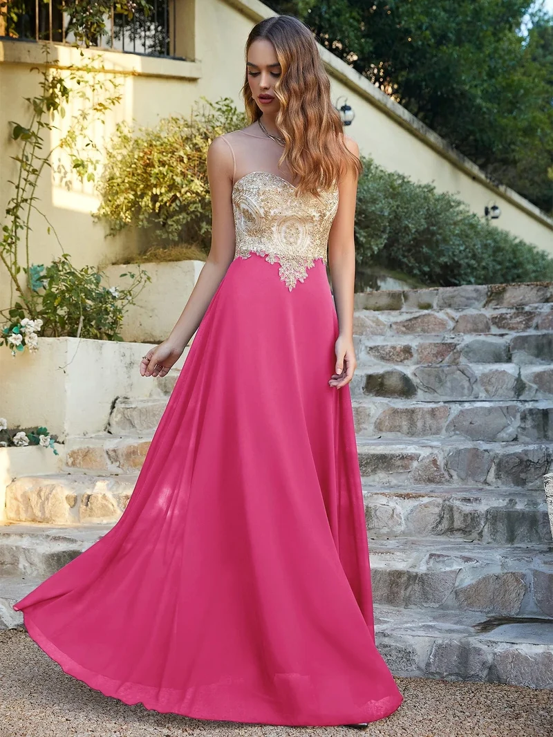 Robe invitée de mariage chic longue