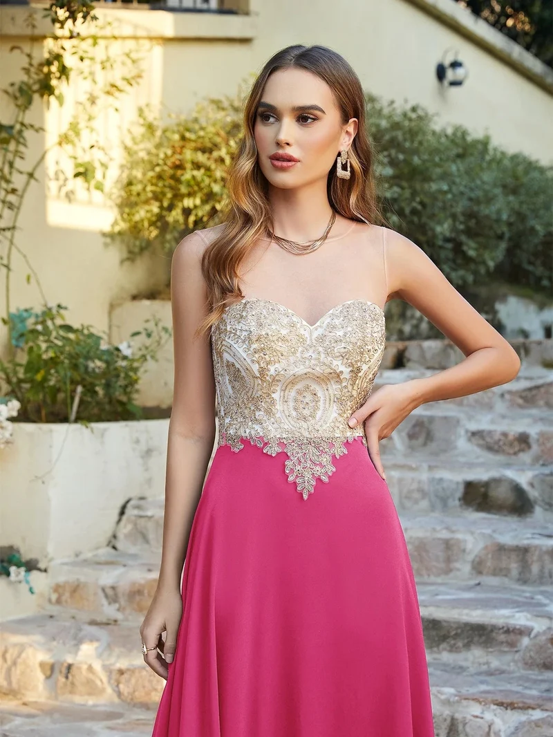 Robe invitée de mariage chic longue