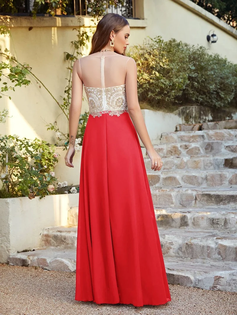 Robe invitée de mariage chic longue