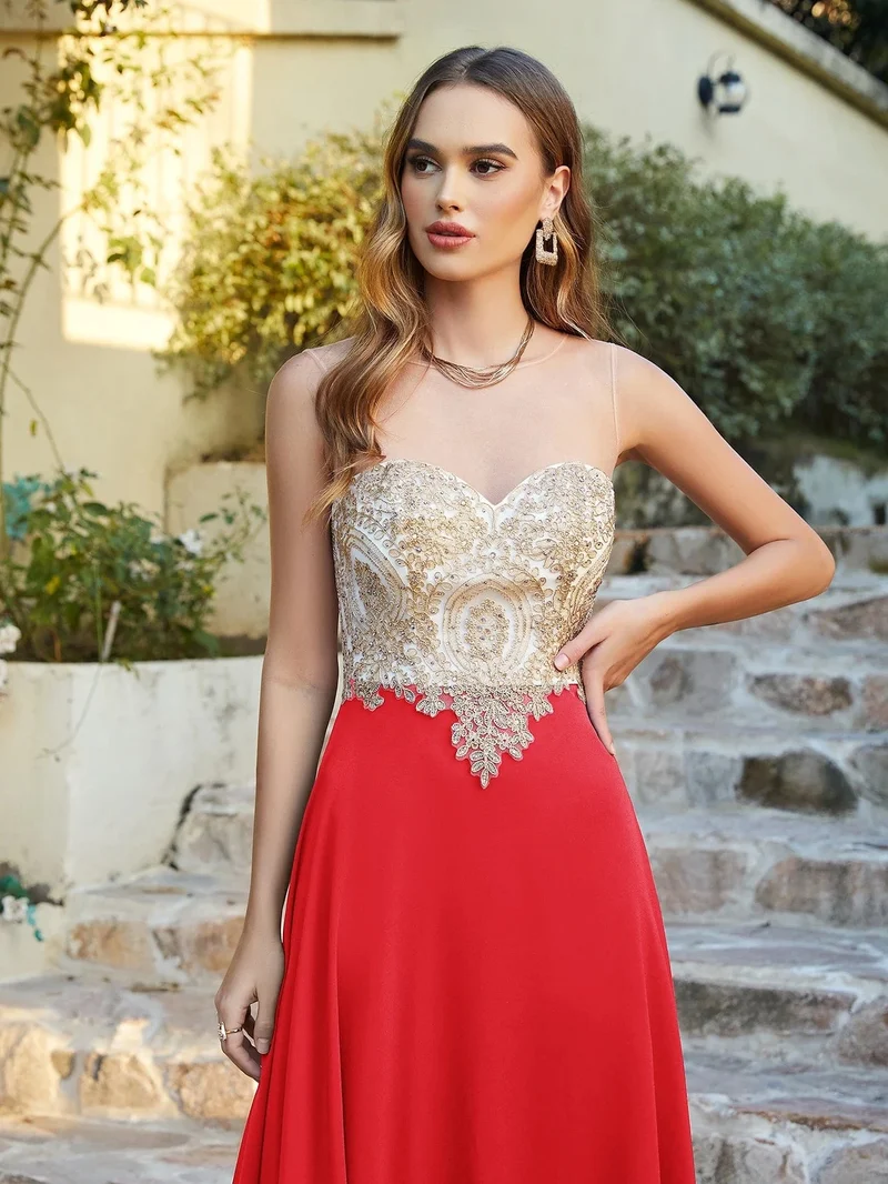 Robe invitée de mariage chic longue