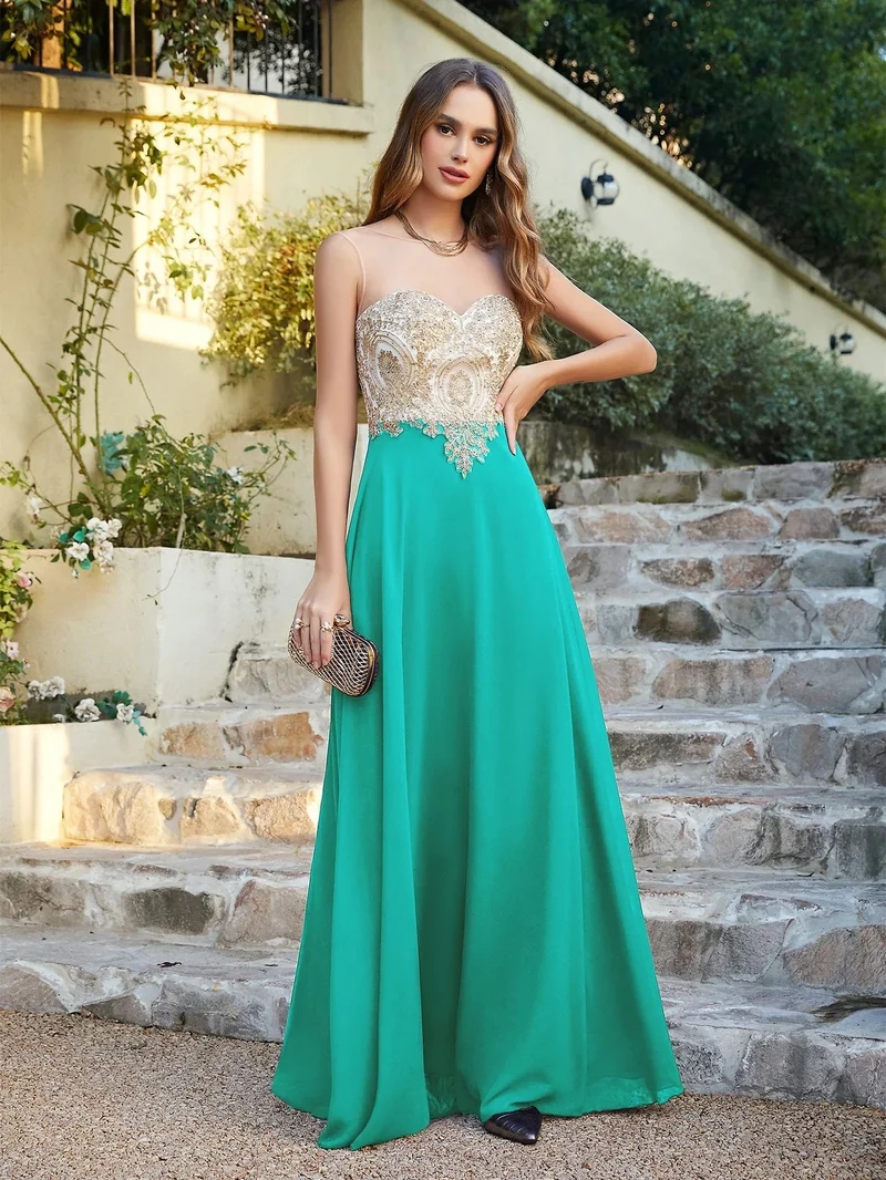 Robe invitée de mariage chic longue
