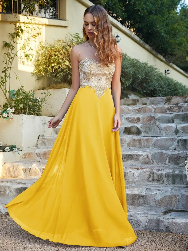 Robe invitée de mariage chic longue