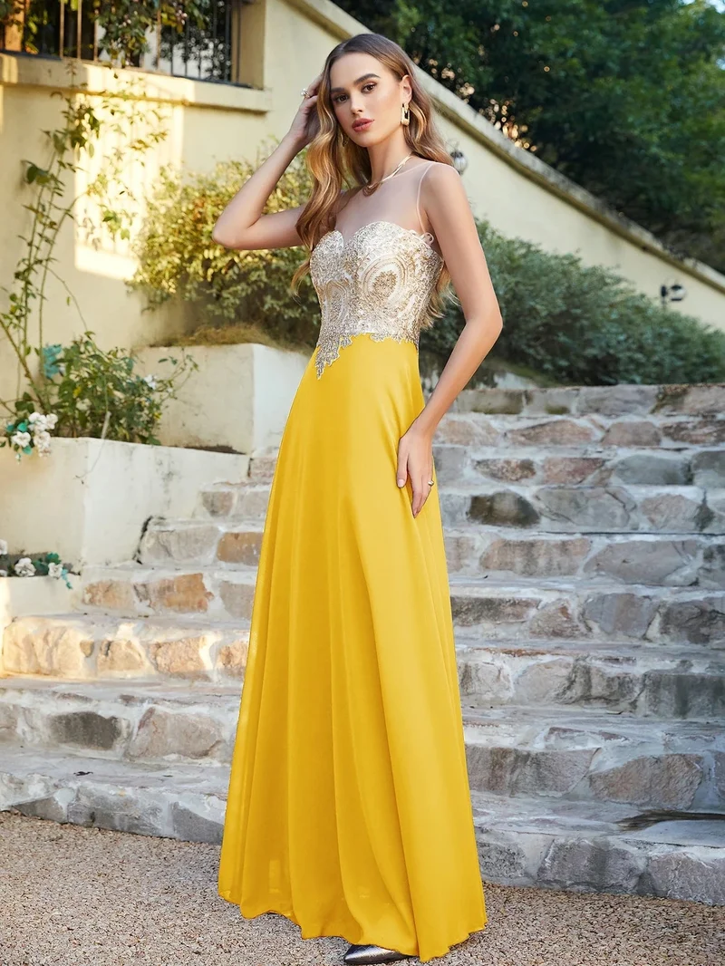 Robe invitée de mariage chic longue