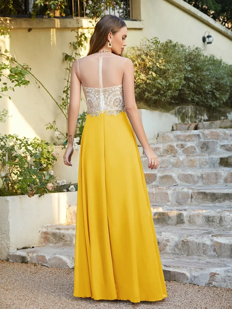 Robe invitée de mariage chic longue