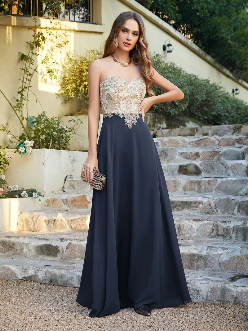 Robe invitée de mariage chic longue