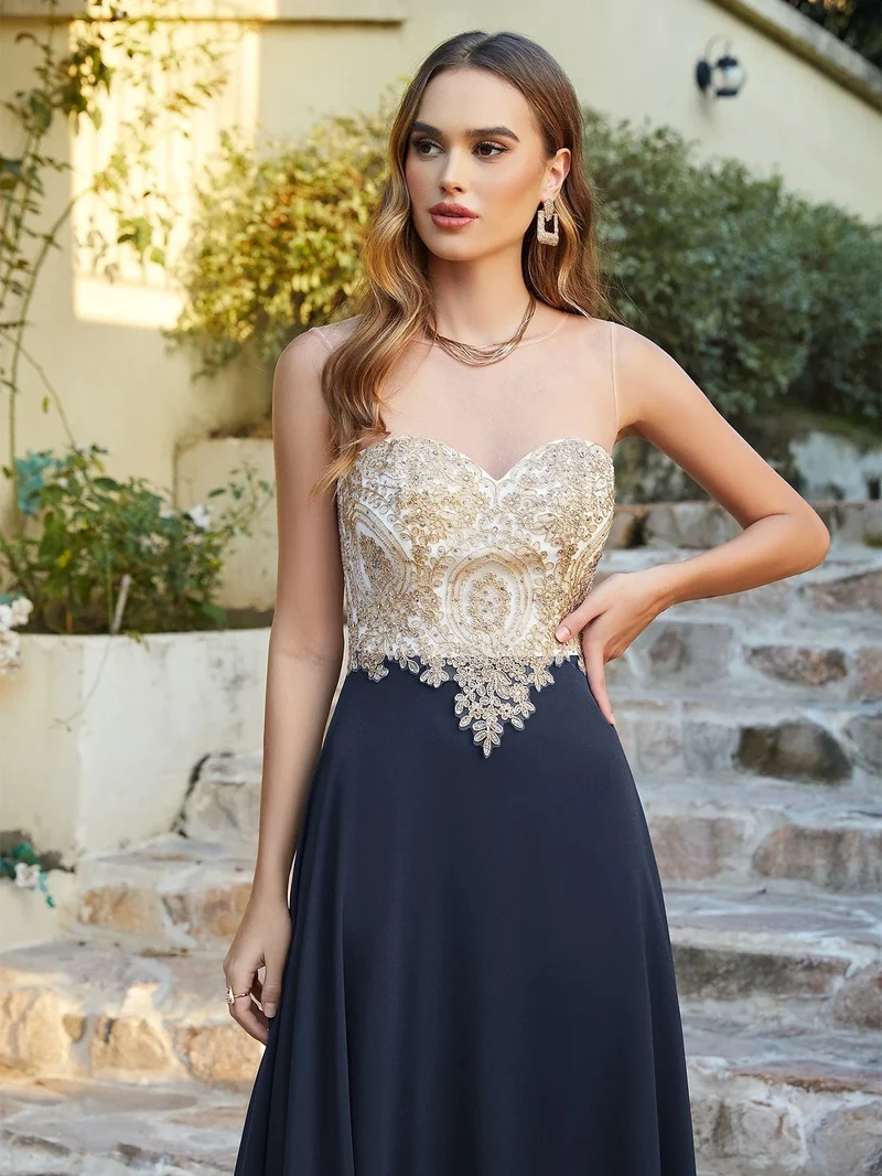 Robe invitée de mariage chic longue