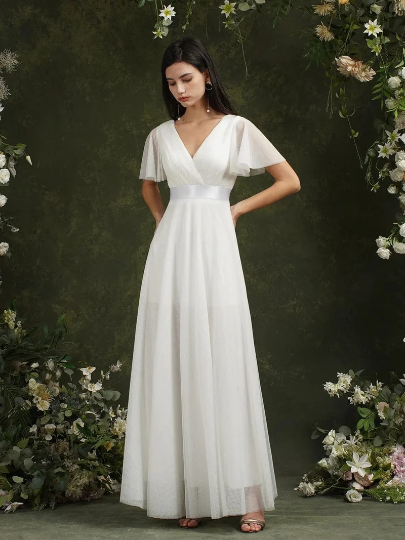 Robe demoiselle d'honneur chic blanche