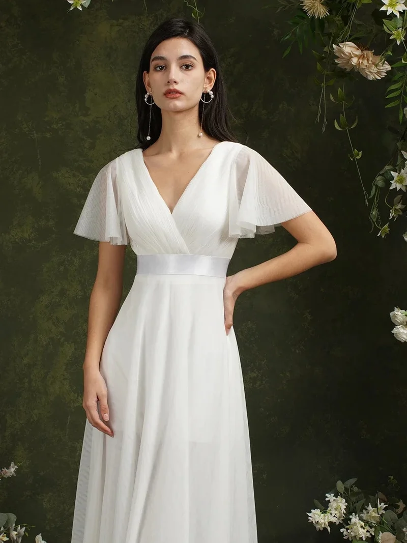 Robe demoiselle d'honneur chic blanche