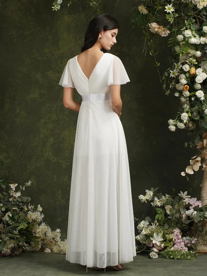Robe demoiselle d'honneur chic blanche
