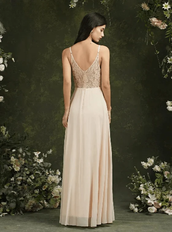 Robe demoiselle d'honneur chic dos dentelle