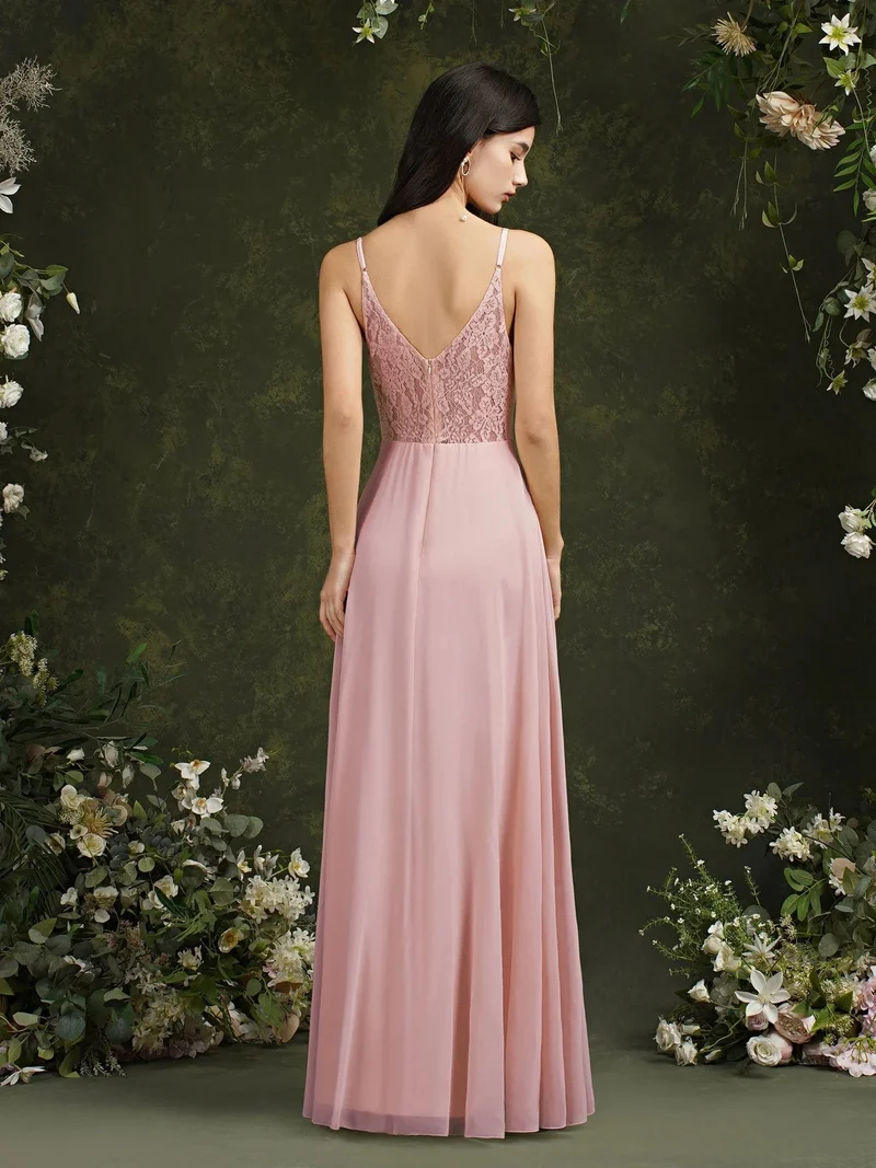 Robe demoiselle d'honneur chic dos dentelle