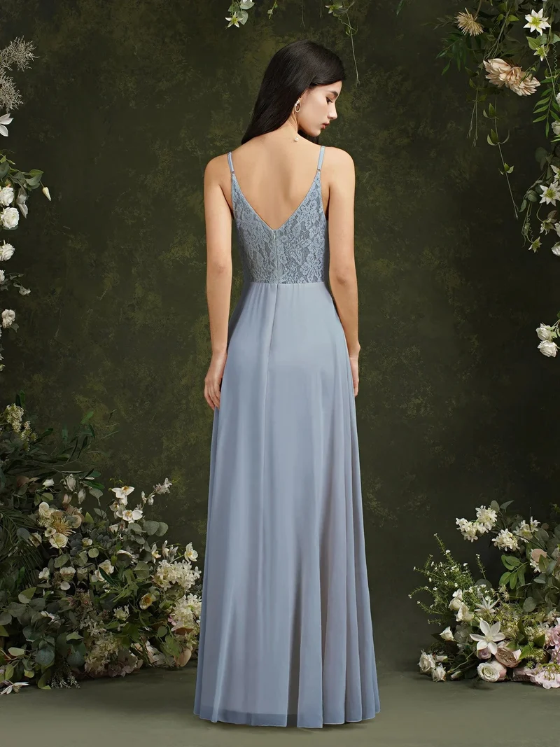 Robe demoiselle d'honneur chic dos dentelle