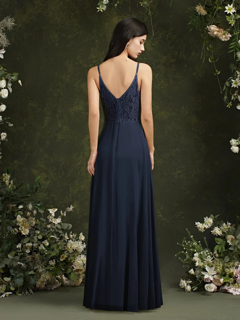 Robe demoiselle d'honneur chic dos dentelle