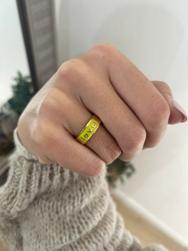 Bague Love jaune