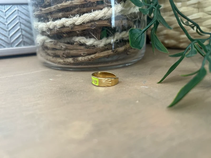 Bague Love jaune