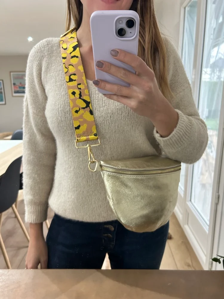 Bandoulière de sac Dana jaune