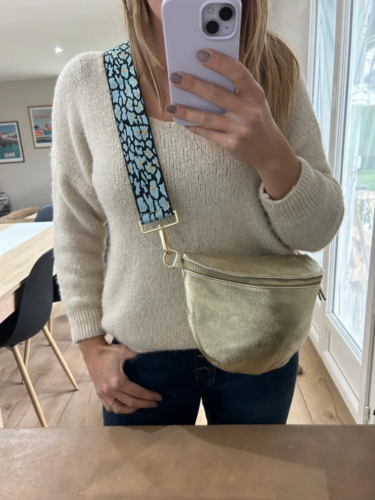 Bandoulière de sac Gina bleu