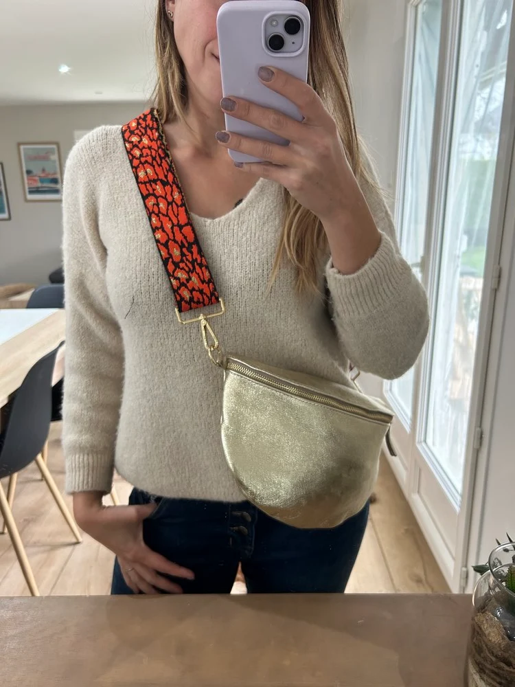 Bandoulière de sac Gina orange