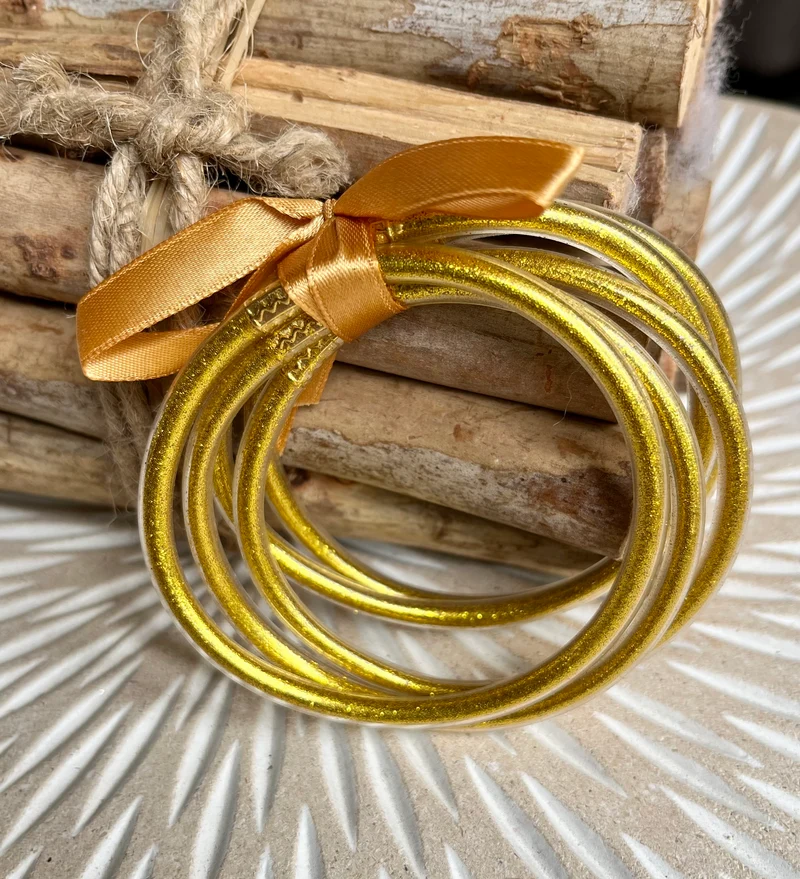 Bracelet Jonc Bouddhiste doré