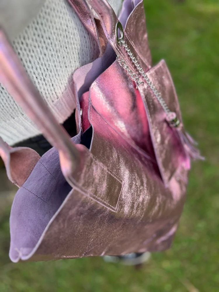 Sac Tosco en cuir rose