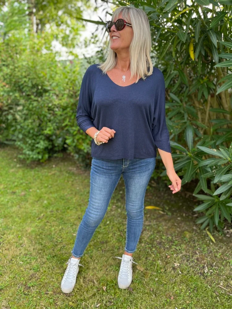 Pull Pedro bleu marine