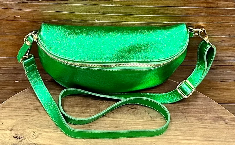 Banane Tosca M/L en cuir vert brésil