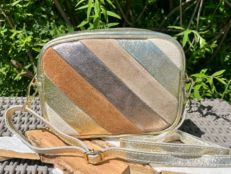 Sac Pago en cuir doré