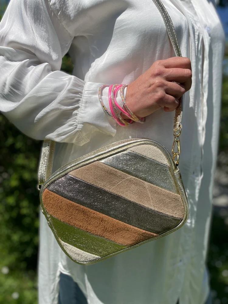 Sac Pago en cuir doré