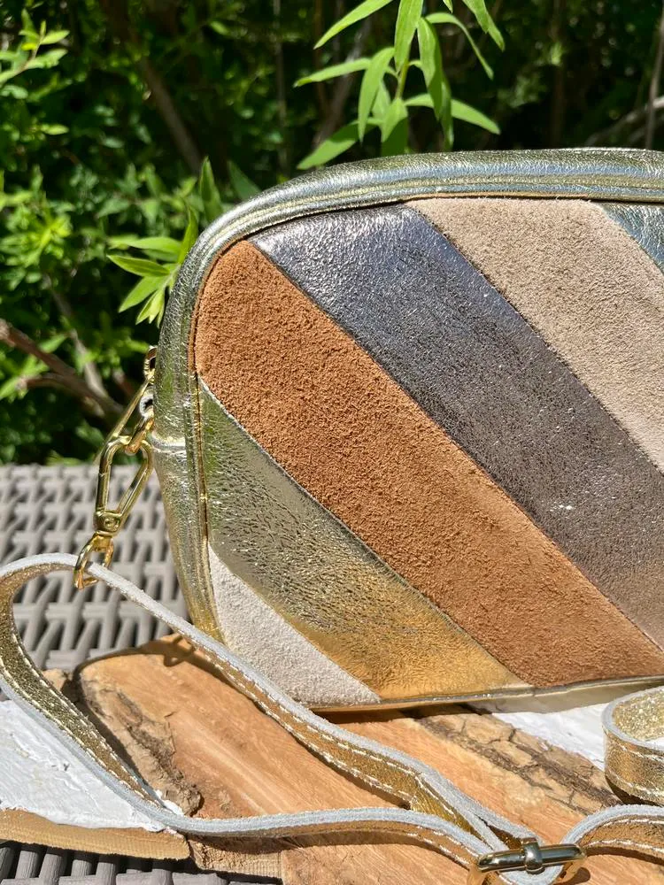 Sac Pago en cuir doré