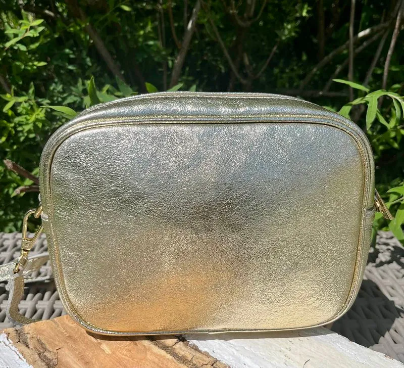 Sac Pago en cuir doré