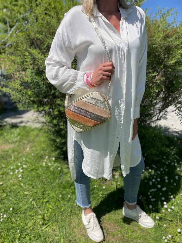 Sac Pago en cuir doré